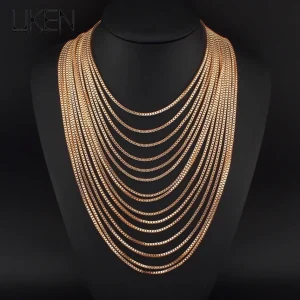 UKEN Female Multi Layers Gold Color Chain Necklaces Fashion Pendants Statement Necklaces Women Dress Accessories Collares